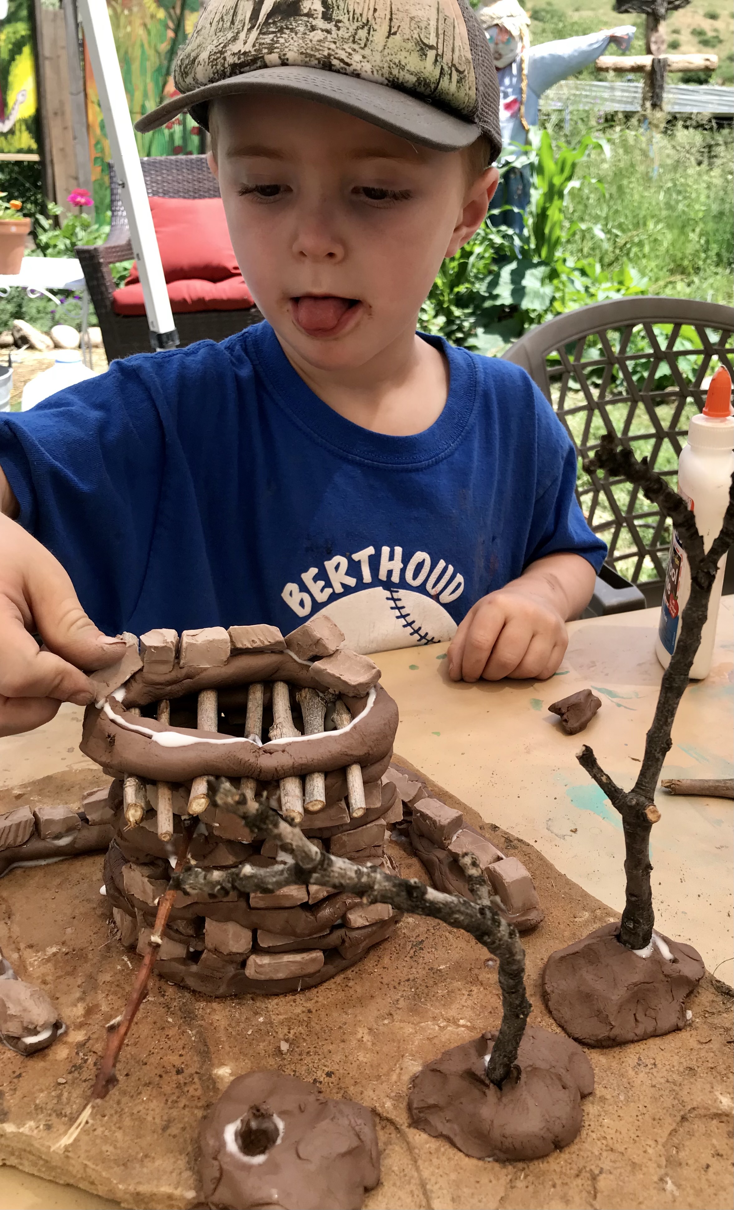Building a clay fairy house
