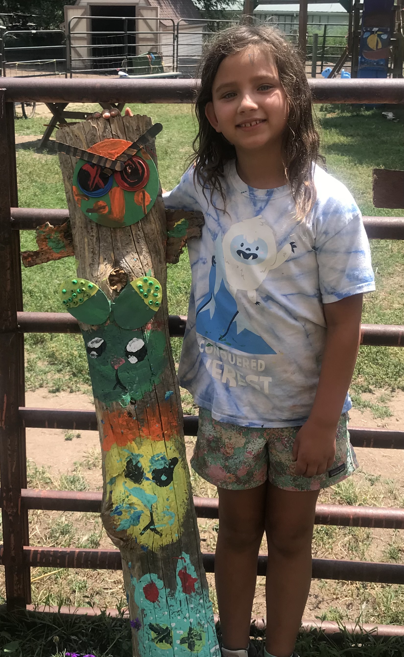 Decorating the totem post